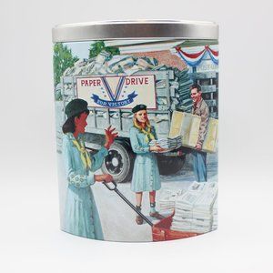 Girl Scouts Collectible Tin Storage Can 2004 Ashdon Farms 6.25" X 5" X 3"